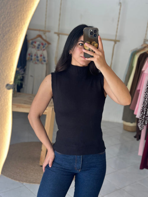 Blusa colete Bruna em tricô | ZANZI