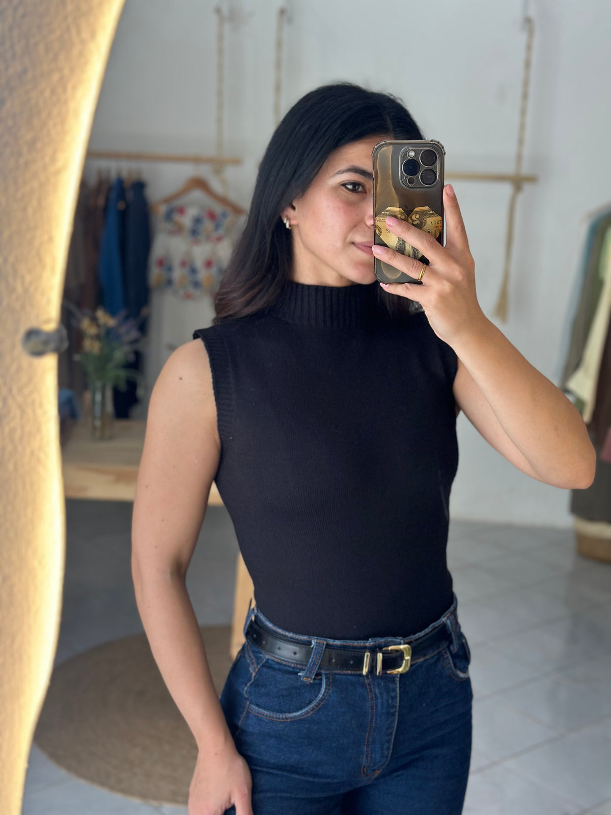 Blusa colete Bruna em tricô | ZANZI