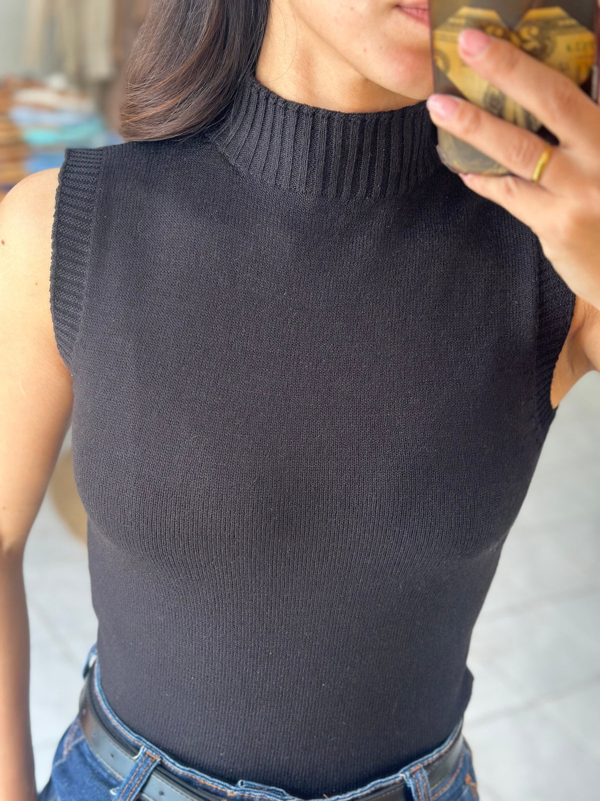 Blusa colete Bruna em tricô | ZANZI
