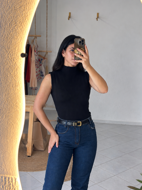 Blusa colete Bruna em tricô | ZANZI